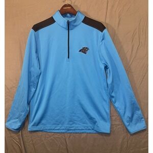 Carolina Panthers NFL Team Apparel 1/4 Zip Pullover Men's Large Blue - Mint